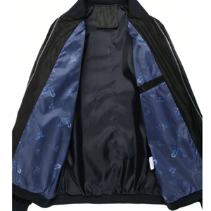 Chaqueta con Cierre y Cuello Alto para Hombre, Cortavientos Informal con Múltiples Bolsillos, Ajuste Cómodo y Elástico para Uso Diario en Primavera y Otoño - Product Image 3
