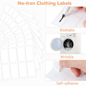 Nhãn Quần Áo Không Có Sắt Rửa Nhãn Tên Tự Dính Có Thể Ghi Được Với Đánh Dấu Vải Vĩnh Viễn Cho Nhà Trẻ, Máy Giặt Và Máy Sấy An Toàn - Product Image 2