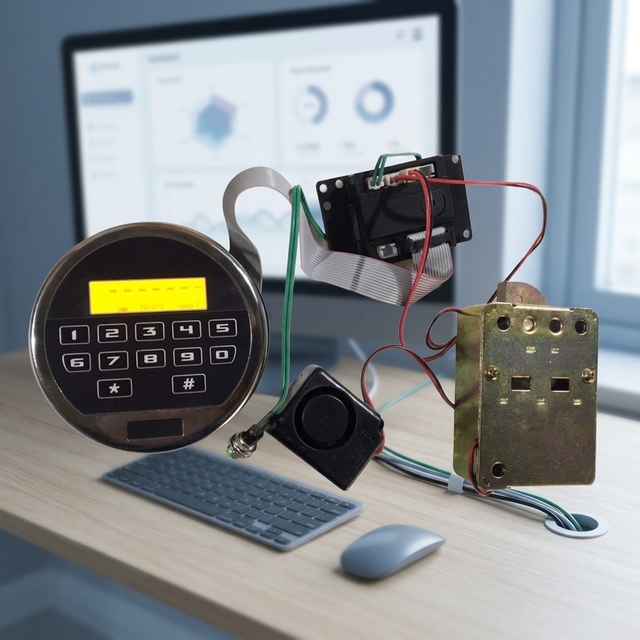 Safewell LCD Digital Safe Electronic Lock Kit Keypad & Solenoid Lock Assembly for Safe Box & Security Cabinet Repair