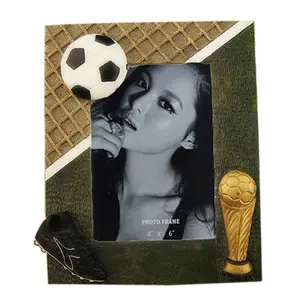 High Quality Custom Football Cup Decorative Display Picture Frame OEM ODM Resin Photo Frame