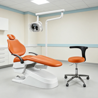 Fauteuil dentaire électrique de luxe en cuir, prix usine, certifié CE ISO, avec lampe LED, pour clinique dentaire privée