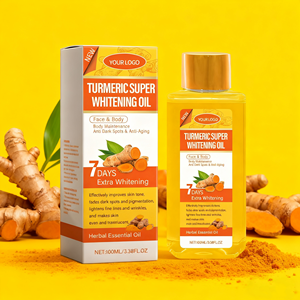 Óleo Corporal de Cúrcuma 100ml Anti Dark Pot e Anti Envelhecimento Clareamento Body & Face Óleo Essencial de Cúrcuma Extrato para Pele Massagem - Product Image 1