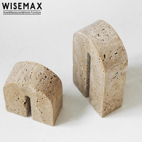 WISEMAX MEUBLES Nordic Arch Shape Travertin Office Living Room Bedroom Table Decoration Stand Book Up Meubles décoratifs