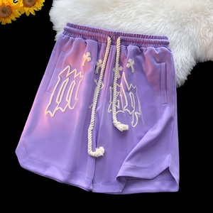OEM High Quality Men's Casual Board Shorts Custom Logo with Side Pockets 5 Inch 100% Cotton - Product Image 2