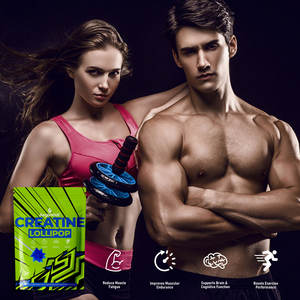 Aeglewell  Créatine monohydrate en sucettes sans sucre, saveur <span class=keywords><strong>fruit</strong></span>ée, complément alimentaire pour la croissance musculaire et le renforcement de la force pour adultes - Product Image 3