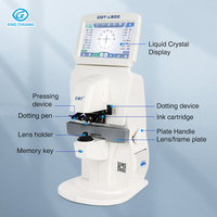 Optometri lensa Digital otomatis, Lensometer pintar pengukur lensa focometer