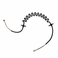 Câble spirale personnalisé OEM, faisceau de câbles en TPU noir, cordon bouclé, connecteur pour robot, caméra, cardan, assemblage en gros