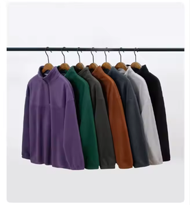 Dropshipping alta calidad logotipo personalizado Sudadera con capucha invierno peso pesado Zip up Stand collares sudaderas pulóver Zip Fleece hombres - Product Image 1