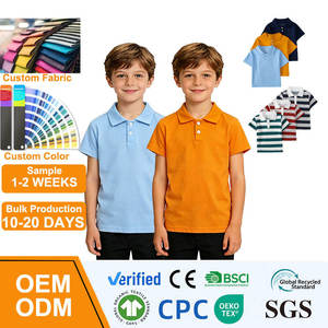 Magliette Formali Personalizzate per Bambini, Uniformi Scolastiche, Abbigliamento Estivo Tinta Unita per Ragazzi e Ragazze, Polo per Ragazzi - Product Image 2