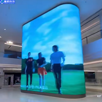 Écran LED flexible Pushunled P2.5, mur vidéo incurvé pour la publicité aéroportuaire, panneau LED
