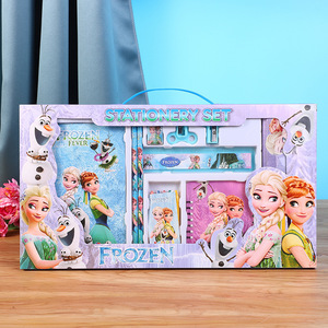 ชุดเครื่องเขียนกระดาษลาย Frozen พร้อมกล่องของขวัญ พิมพ์ลายดิจิทัล อุปกรณ์การเรียนแบบพกพาสำหรับเด็ก กลับไปโรงเรียน - Product Image 1