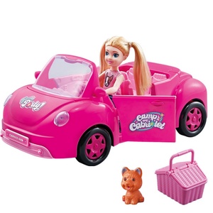 Adorable poupée de mode rose pour enfants, ensemble cabriolet, petit jouet pour chien, plastique non toxique, 5-7 ans, mini voiture pour fille - Product Image 5
