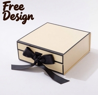 Boîte en papier d'emballage cosmétique recyclable de luxe sur mesure à double porte avec finition brillante mate pour chaussettes et boîtes cadeaux de bougies