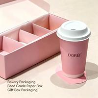 Juego de Cajas de Embalaje para Panadería con Logotipo Personalizado, Caja de Papel con Cajón para Regalo, Caja para Galletas y Donuts, Embalaje de Alimentos Portátil, Reciclable y Desechable