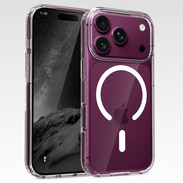 Magnetic Clear Phone Case Anti Yellow Shockproof Hard PC Back Cover for iPhone 18 Pro Max Wireless Charging Crystal Fundas