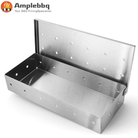 Boîte pour barbecue, en acier inoxydable, Extra épaisse, Portable, pour saveur de fumé de viande, gril