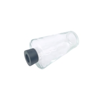 Grande taille 1000ml 1litre bouteilles en verre de diffuseur d'aromathérapie de forme conique décorative avec couvercle en bois