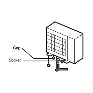 <b>Condensation</b> drain closure kit for Mitsubishi PAC-SG61DS-E external <b>units</b> - Product Image 1