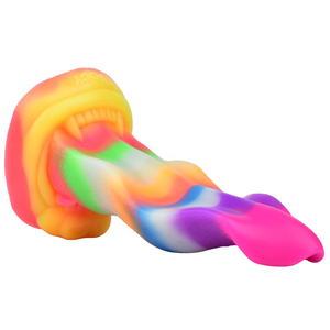 YOCY Plug Anale Colorato a Forma di Lingua di Lupo con Ventosa, Giocattolo Sessuale per Adulti, Dilatatore e Stimolatore - Product Image 2