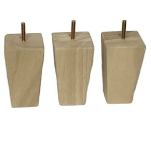 Patas de Muebles Modernas de Madera de Caucho Cuadradas, Hechas en Vietnam, Estilo Mid-Century, para Gabinetes y Sofás - Product Image 1