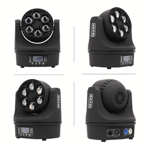 Luz Móvil de Cabeza con 6 LED Tipo Ojo de Abeja, 100W RGBW DMX512, Equipo de Iluminación para Escenarios - Product Image 2