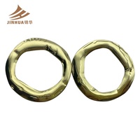 Ajustador de color dorado chapado, anillo plano, cierre redondo para accesorios de baño para Bikini