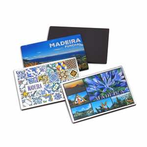 Aimant de réfrigérateur souvenir, articles cadeaux, design personnalisé, Portugal, Madeira, Funchal, plaque décorative, aimant de réfrigérateur avec les villes - Product Image 1