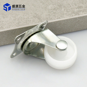 Shengyuan Industrial Nylon Caster Wheel 1.25 Inch Plate Mount Plain Bearing Furniture Trolley Cabinet Roller - Product Image 2