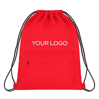 Sac à dos à cordon en tissu Oxford imperméable avec logo personnalisé, design léger et minimaliste pour le sport et les voyages en plein air