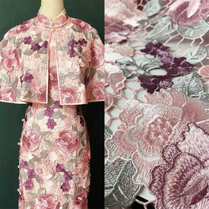 بيع قماش تول فرنسي نقي فاخر مطرز متعدد الألوان مناسب لملابس النساء وفساتين السهرة - Product Image 4