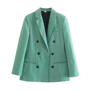 Giacca da donna nuova Plaid <span class=keywords><strong>doppiopetto</strong></span> donna autunno Top 5 colori - Product Image 3