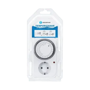 Minuterie mécanique hebdomadaire avec prise, blanche, 168 heures de programmation, idéale pour contrôler les appareils électriques - Product Image 2