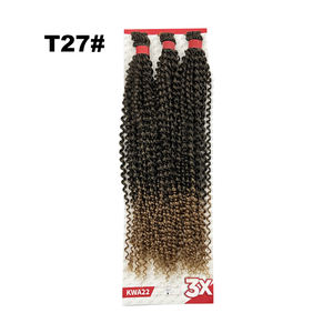 Extensiones de cabello trenzado de ganchillo de 24 pulgadas, tipo <span class=keywords><strong>Kima</strong></span> Passion Twist, pre-enlazadas, 3x más largas, con ondas de agua, 300g, de gran valor, para mujeres negras. - Product Image 5
