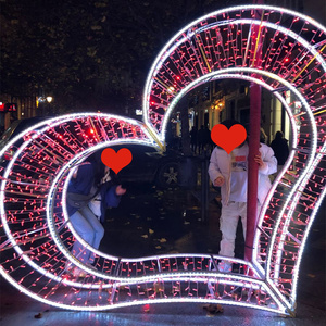 Esterno impermeabile LED grande motivo forma di amore natale paesaggio decorativo motivo di illuminazione - Product Image 6