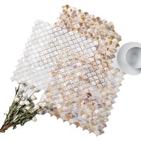 Tissu brocart mosaïque en écailles de poisson en acrylique 100% ignifuge tricoté pour les murs de la cuisine, de la salle de bain et du salon