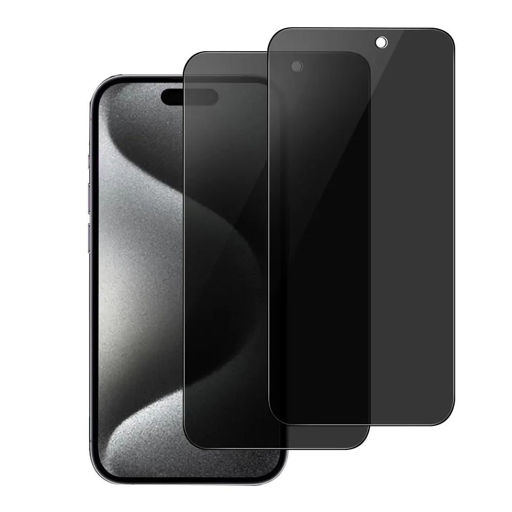 Protector DE PANTALLA DE PRIVACIDAD iPhone 15 Pro 12 Pro Mobile Película de vidrio templado de 6,1 pulgadas Cobertura completa de borde a borde 2.5D XR