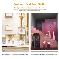 Vitrine de présentation de comptoir en acrylique pour cosmétiques, accessoires de présentation de luxe personnalisés pour chaînes de magasins, fabrication sur mesure, inspection usine