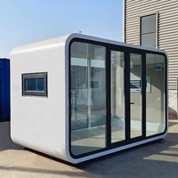 Advanced Tiny Apple Capsule Cabine de maison mobile préfabriquée avec cuisine et salle de bain pour hôtels, lit et bureau pour camping