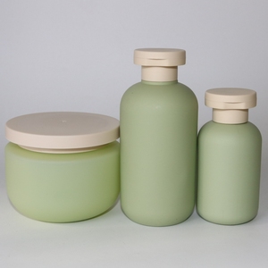 Pot cosmétique en plastique écologique de 250 ml avec couvercle beige, durable pour <span class=keywords><strong>beurre</strong></span> corporel, crèmes et cosmétiques faits maison - Product Image 4