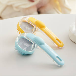 Cepillo de masaje para ducha de mascotas con mango, dispensador de champú, cepillo de baño para perros, limpieza de pelo de mascotas, cepillos de baño para perros y gatos - Product Image 2