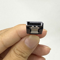 Cable de Datos SATA de Alta Velocidad para Disco Duro, 90 Grados, 22 Pines (7+15P), SH 2.0, 4 Pines en Ángulo Recto, Blindaje de Lámina de PVC, 6 pies