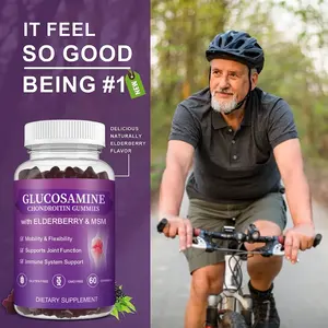 OEM Eigenmarke MSM Älter-Supplement Glucosamin Chondroitin Gummibärchen mit Gelenkstütze und Antioxidans-Immunsupport