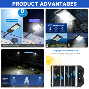 Lámpara Solar LED Integrada Todo en Uno de 400W 500W 800W 1000W 1500W, Impermeable IP67, con Batería de Litio para Exteriores - Product Image 3