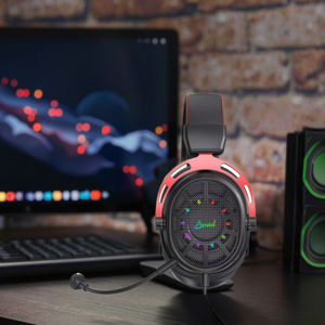 <span class=keywords><strong>Auriculares</strong></span> para juegos con <span class=keywords><strong>cable</strong></span> de luz RGB de 40mm, <span class=keywords><strong>auriculares</strong></span> de malla de acero para PS4/PS5/PC/Switch, <span class=keywords><strong>auriculares</strong></span> para juegos compatibles para DJ, aviación deportiva - Product Image 5