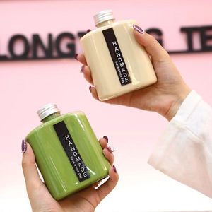 Wholesale 250ml <b>Plastic</b> Juice Bottles Juicing Beverage Bottles <b>Clear</b> Drink <b>Containers</b> With Aluminum Cap - Product Image 2