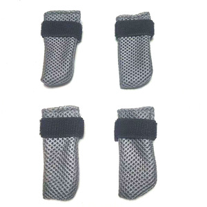 Pet Dog Cat Shoe Socks Breathable Mesh Anti Scratch With Velcro Closure For All Seasons Simple Style Black And Gray - Product Image 5