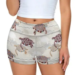 Pantalon de sport yoga avec logo personnalisé à motifs de tortue impression à la demande short de yoga sexy pour plage pantalon de yoga serré pour femmes