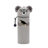 Porte-stylo en silicone avec logo personnalisé étui à crayons couleur pochette en silicone pour papeterie