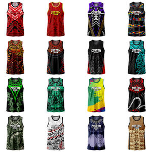 Maillots <span class=keywords><strong>de</strong></span> basket-ball tribaux personnalisés Polynésie Samoa PNG Fidji <span class=keywords><strong>NIUE</strong></span> Kiwis Tonga pour hommes, maillot <span class=keywords><strong>de</strong></span> basket-ball Maori des îles - Product Image 5