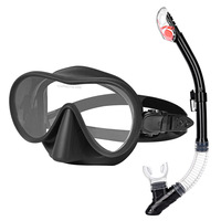 Équipement de plongée sous-marine professionnel unisexe en silicone pliable plein tuba sec lunettes de plongée